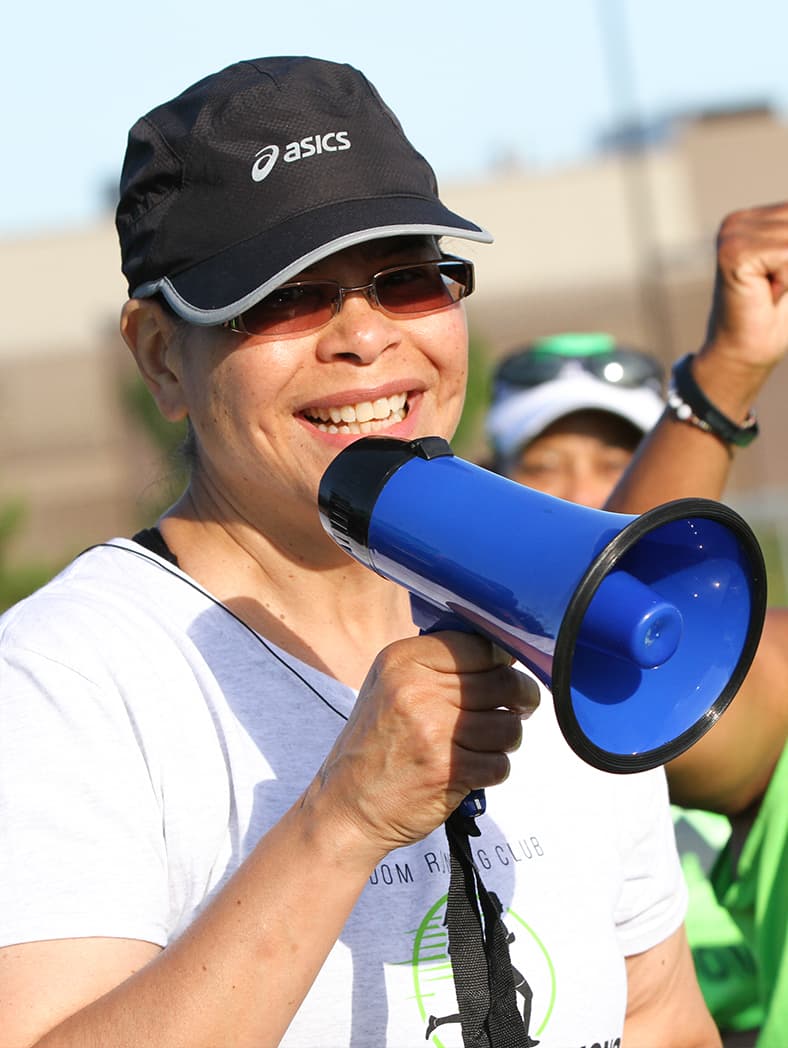 Organizer with megaphone